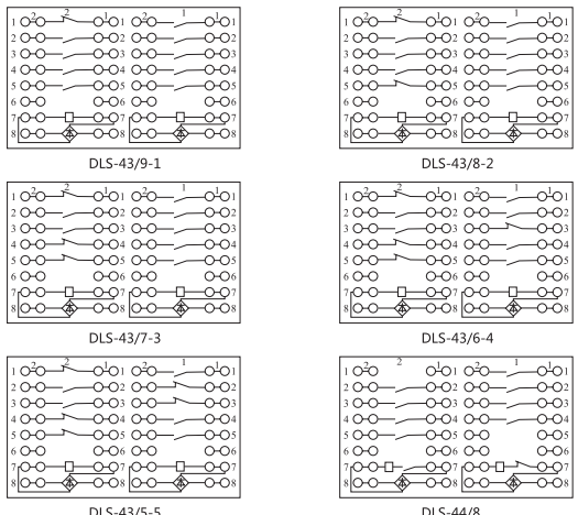 DLS-44/8双位置继电器内部连接线图片2