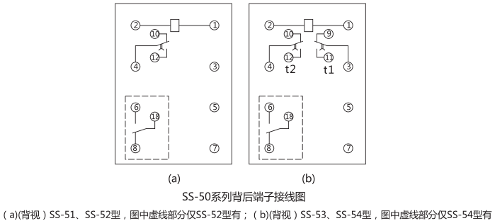 SS-53时间继电器内部接线图及外引接线图片